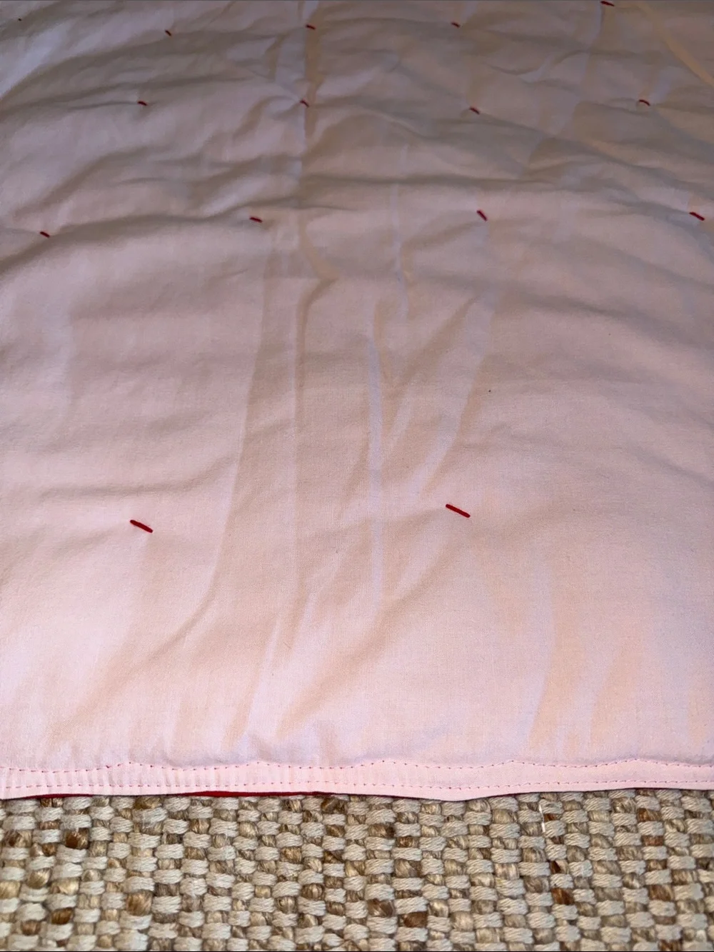 Handmade Patchwork Quilted Throw - Red Multicolor Mulipatterned Kids Winnie